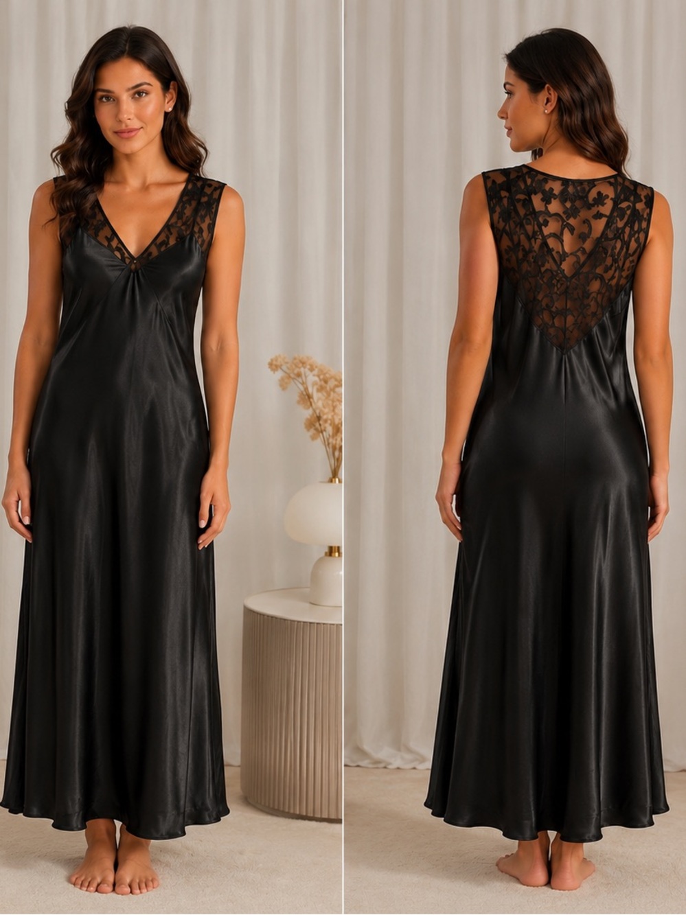 Nine & CO Vintage Satin Nightgown or Slip Dress